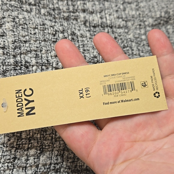 NWT Madden NYC black and white spaghetti strap dress. Women's size XXL (US 19) - Picture 3 of 8